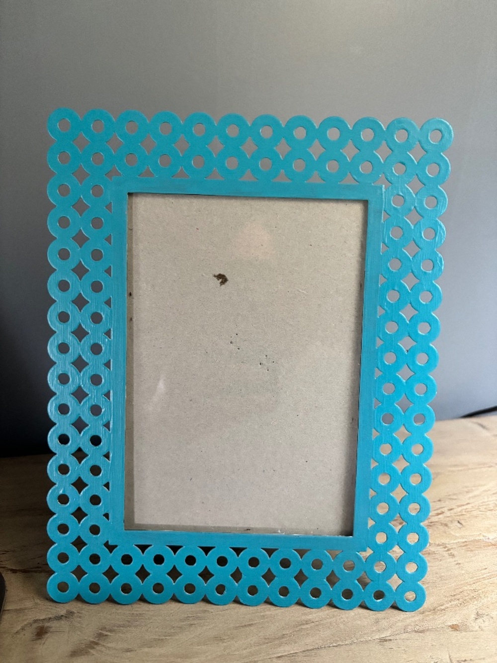 Teal Metal 5" x 7" Photo Frame - excellent condition!